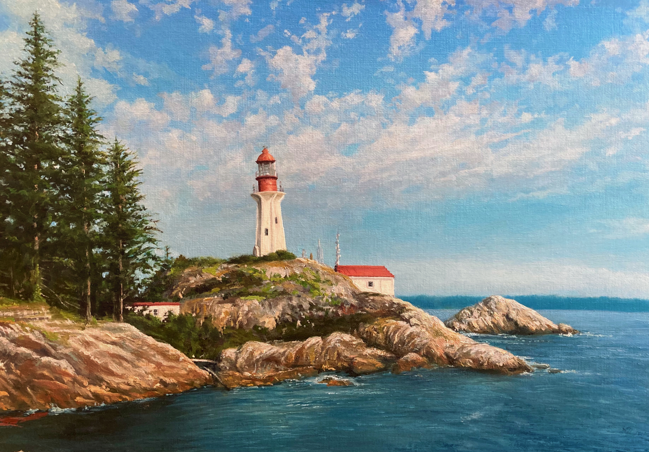 Light House Park, British Columbia - Oils on Canvas (12" x 16"), by Andrew Cunningham